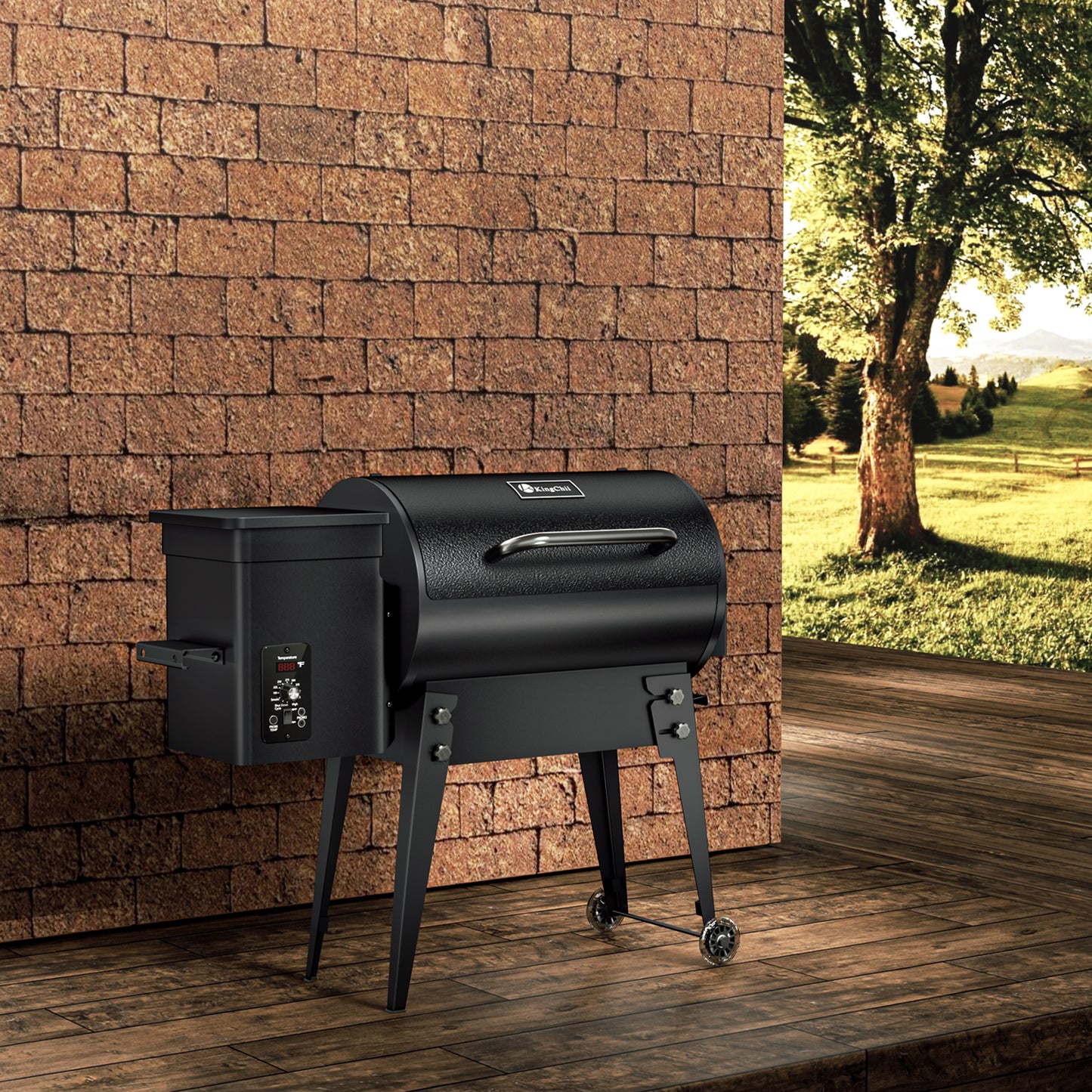 Vipsafe Gourmet Bronco II Barrel Grill