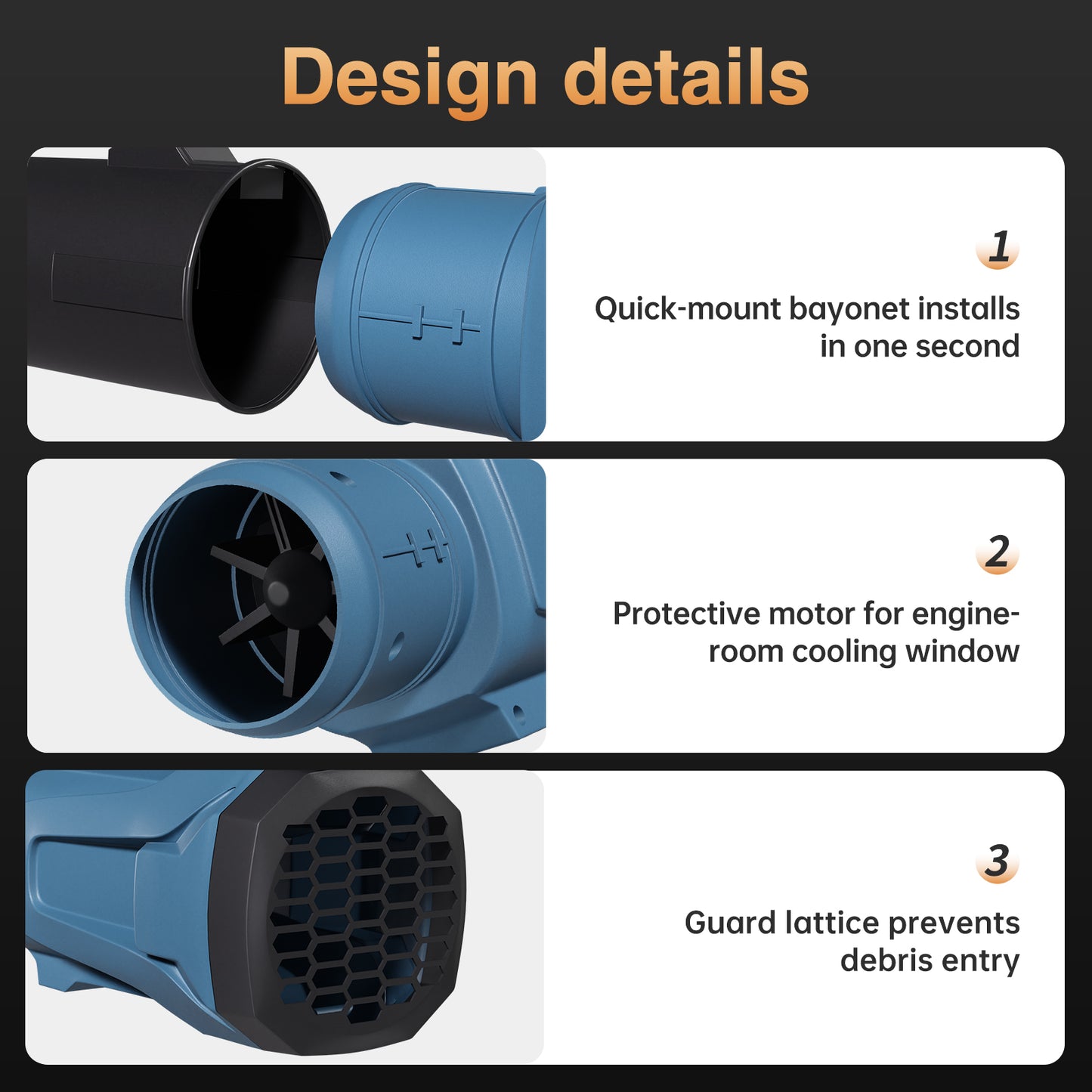 Vipsafe Cordless Leaf Blower, 500 CFM 110 MPH, 2×21V 3000mAh Batteries, Powerful Electric Blower for Yard, Lawn, Patio