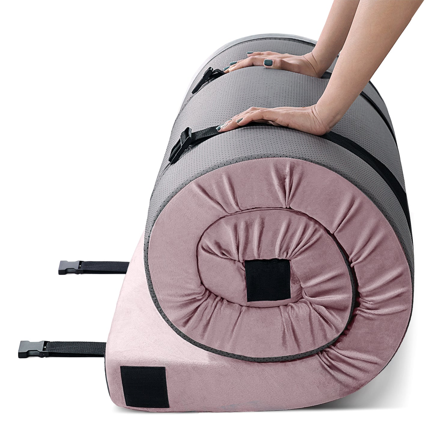 Vipsafe CertiPUR-US Memory Foam Camping Mattress, Portable Sleeping Pad with Waterproof Cover & Bag,75*38*3",Pink