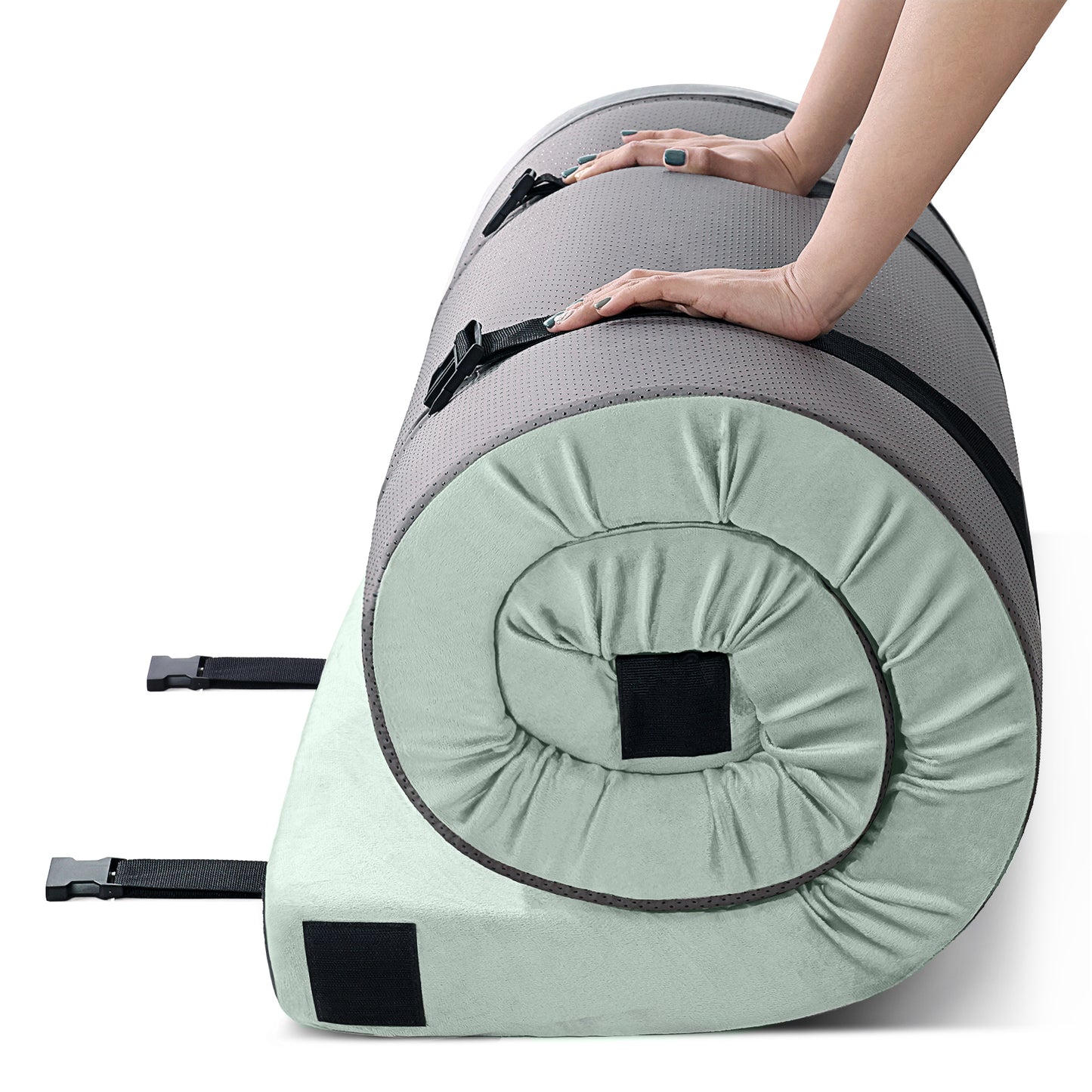 Vipsafe CertiPUR-US Memory Foam Camping Mattress, Portable Sleeping Pad with Waterproof Cover & Bag,80*38*3",Green