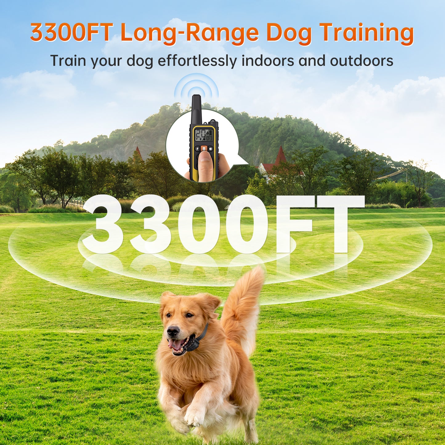 Vipsafe Dog Training Collar with Adjustable Settings and Remote Control – Safe & Effective Training Tool