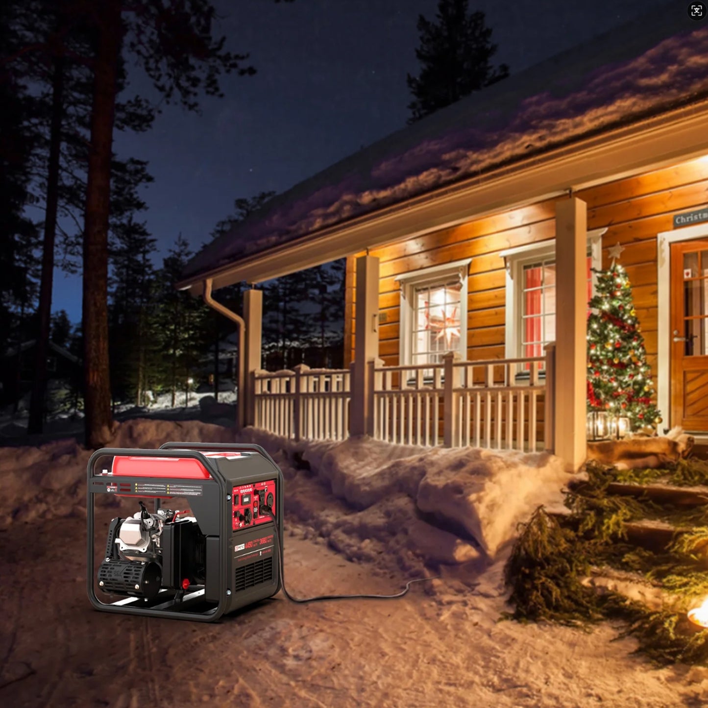 Vipsafe PowerSmart 4450-Watt Gas-Powered Inverter Generator for Home & Outdoor Use, EPA Compliant, Quiet & Efficient