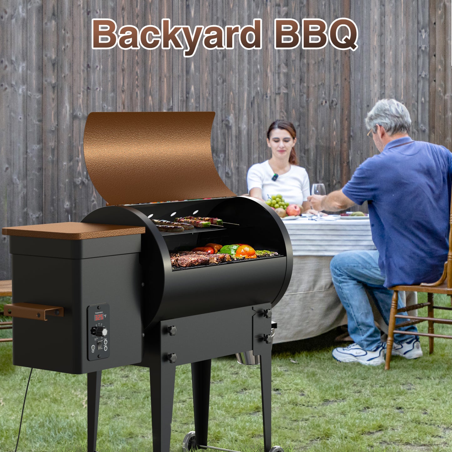 Vipsafe Wood Pellet Grill & Smoker with Automatic Temperature Control
