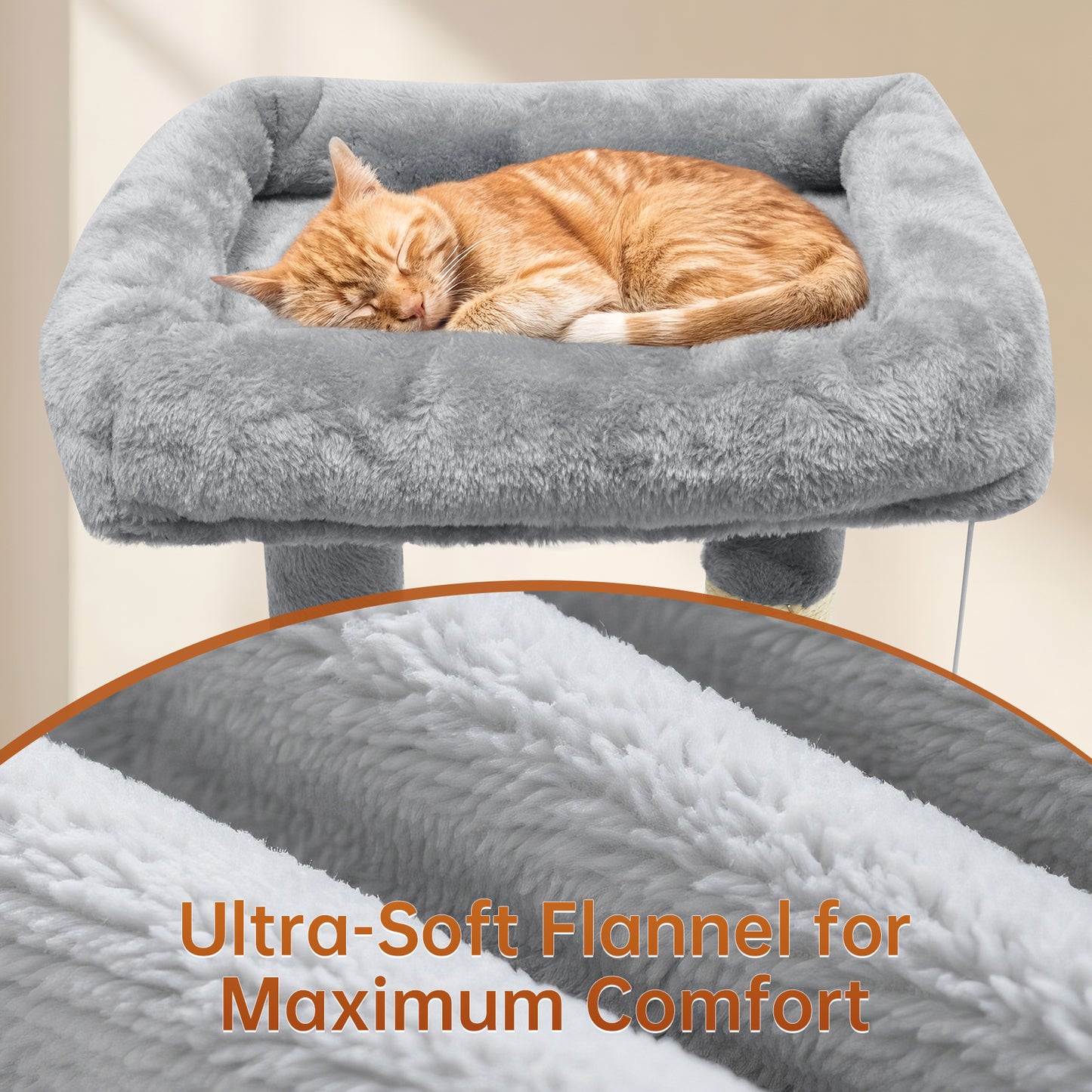 Vipsafe 29-Inch Cat Tree with 2 Tiers, Sisal Scratching Posts, Toys, and Cozy Bed for Indoor Cats