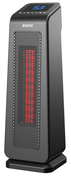Vipsafe Ceramic Space Heater for Indoor Use, Portable Oscillating Space Heater with Thermostat,Remote Control and 12h Timer,Black