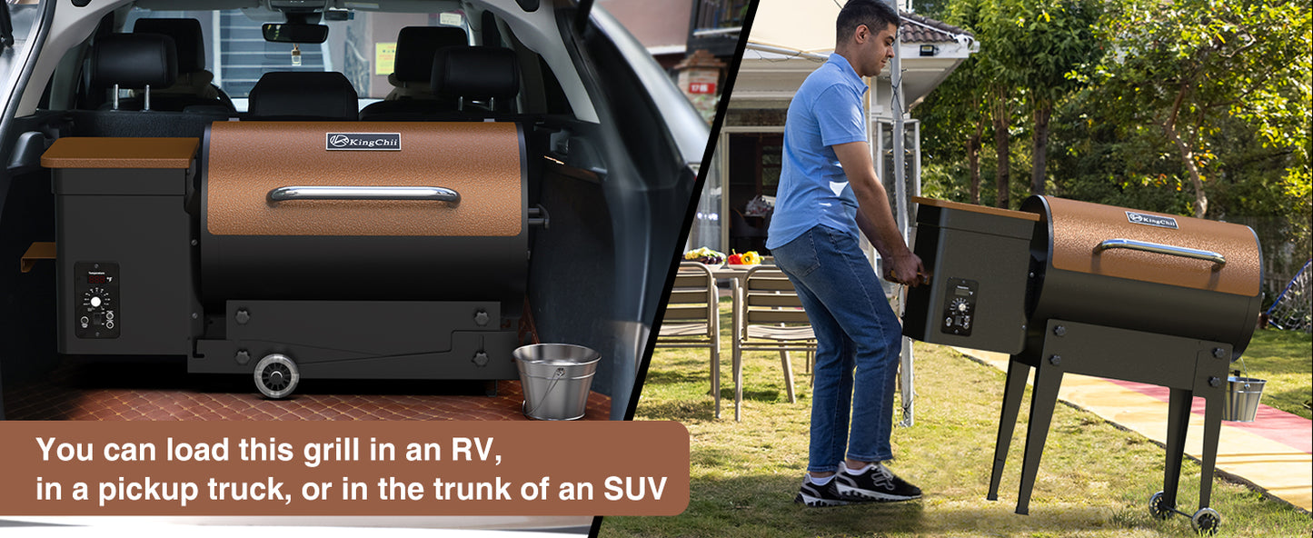 Vipsafe Wood Pellet Grill & Smoker with Automatic Temperature Control