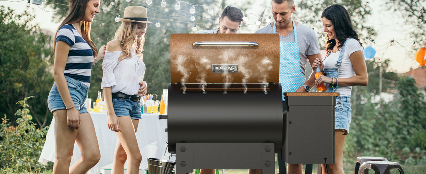 Vipsafe Wood Pellet Grill & Smoker with Automatic Temperature Control