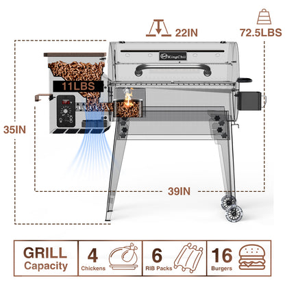 Vipsafe Gourmet Bronco II Barrel Grill