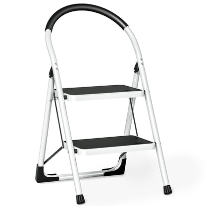 Vipsafe 2 Step Ladder, Folding Step Stool for Adults with Non-Slip Feet,330lb Portable Step Stool