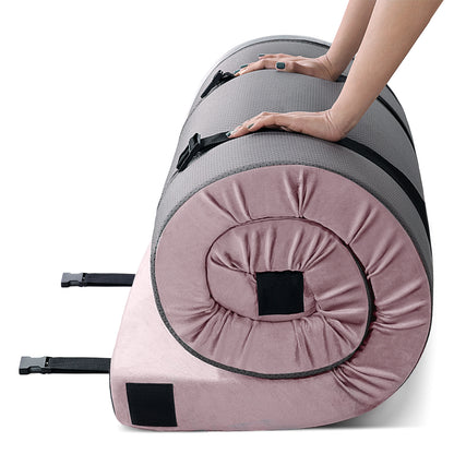 Vipsafe CertiPUR-US Memory Foam Camping Mattress, Portable Sleeping Pad with Waterproof Cover & Bag,75*38*3",Pink