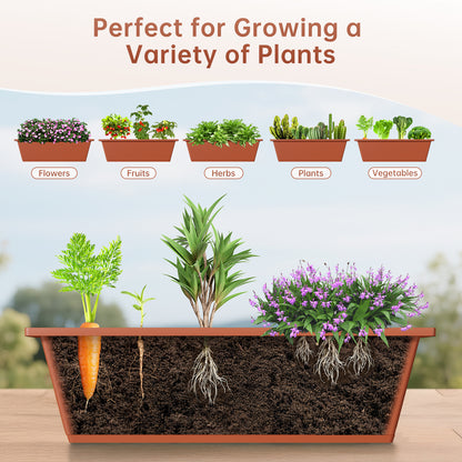 Vipsafe 4FT 5-Tier Vertical Garden Bed with Wheels, Ideal for Indoor/Outdoor Use, Brown, 19.7" x 21.3" x 46.9"