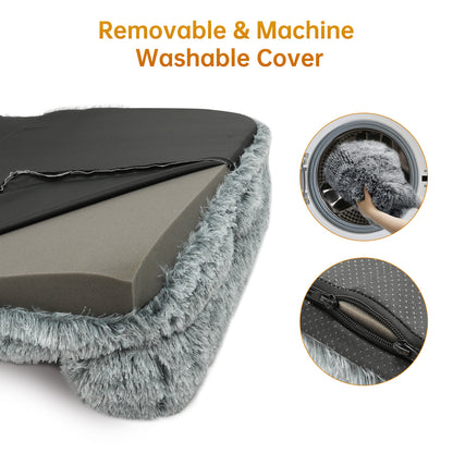 Vipsafe Orthopedic Dog Bed for Large Dogs, 41"x30" Dog Bed with Removable Washable Cover, Gray