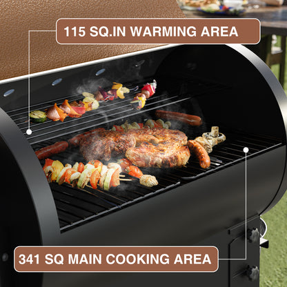 Vipsafe Wood Pellet Grill & Smoker with Automatic Temperature Control